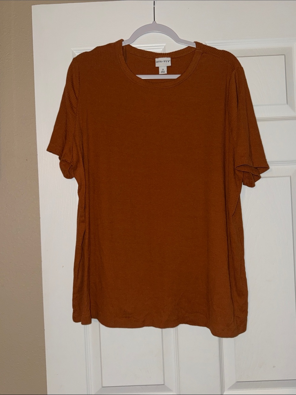 Ava & Viv Burnt Orange Crewneck Tee